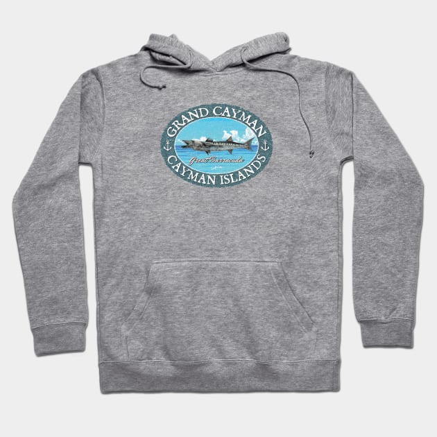 Grand Cayman, Cayman Islands, Great Barracuda Hoodie by jcombs